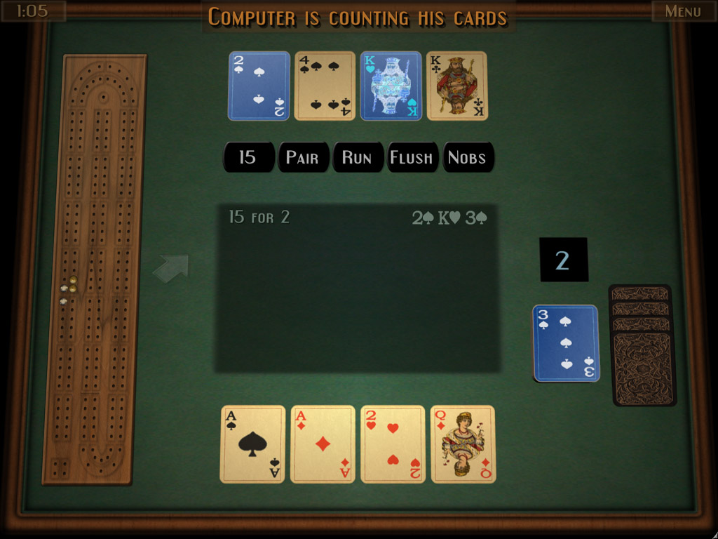 GrassGames' Cribbage Main Screen Shot